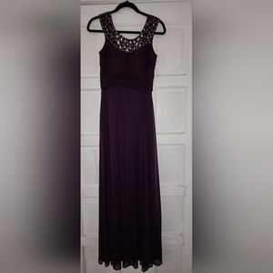 Size 6: Betsy Adams Rhinestone Bodice Chiffon Gown